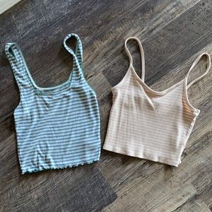 2 American eagle crop tank tops